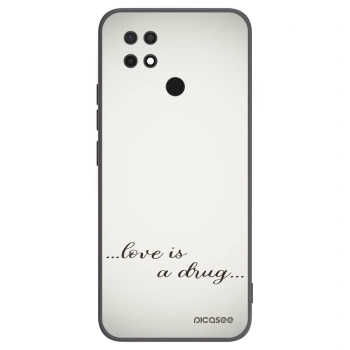Picasee Μαύρη θήκη σιλικόνης για Xiaomi Redmi 10C - Love is a drug