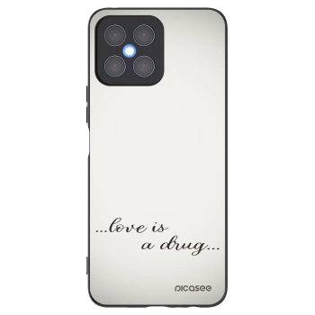 Picasee Μαύρη θήκη σιλικόνης για Honor X8 4G - Love is a drug