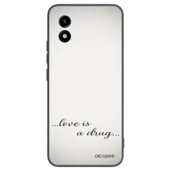 Picasee Μαύρη θήκη σιλικόνης για Vivo Y01 - Love is a drug