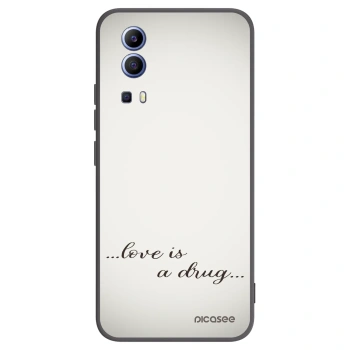 Picasee Μαύρη θήκη σιλικόνης για Vivo Y52 5G - Love is a drug