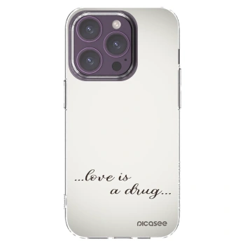 Picasee διαφανής θήκη σιλικόνης Apple iPhone 14 Pro - Love is a drug