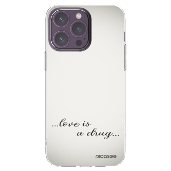 Picasee διαφανής θήκη σιλικόνης Apple iPhone 14 Pro Max - Love is a drug