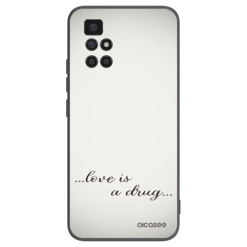 Picasee Μαύρη θήκη σιλικόνης για Xiaomi Redmi 10 (2022) - Love is a drug