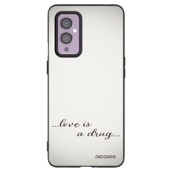 Picasee Μαύρη θήκη σιλικόνης για OnePlus 9 - Love is a drug