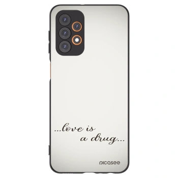 Picasee Μαύρη θήκη σιλικόνης για Samsung Galaxy A23 A236B 5G - Love is a drug