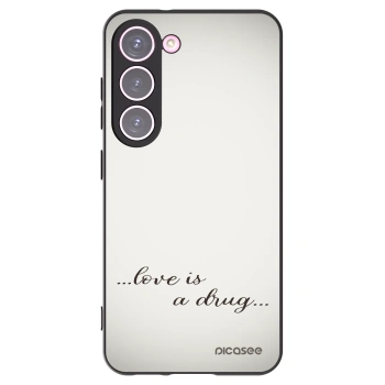 Picasee Μαύρη θήκη σιλικόνης για Samsung Galaxy S23 5G - Love is a drug