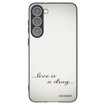 Picasee Μαύρη θήκη σιλικόνης για Samsung Galaxy S23+ 5G - Love is a drug