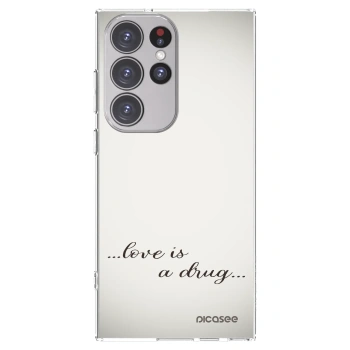Picasee διαφανής θήκη σιλικόνης Samsung Galaxy S23 Ultra 5G - Love is a drug