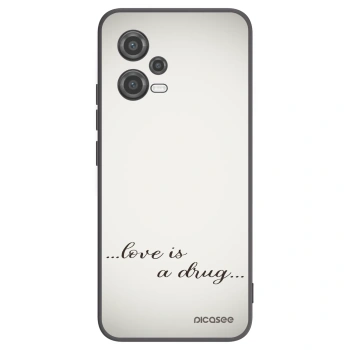 Picasee Μαύρη θήκη σιλικόνης για Xiaomi Poco X5 - Love is a drug