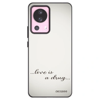 Picasee Μαύρη θήκη σιλικόνης για Xiaomi 13 Lite - Love is a drug