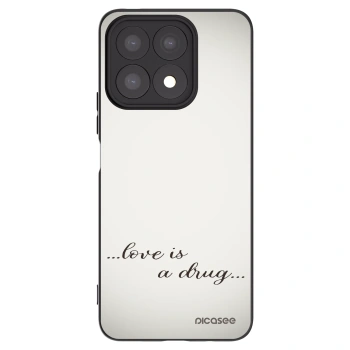 Picasee Μαύρη θήκη σιλικόνης για Honor X8a - Love is a drug