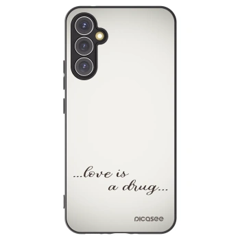 Picasee Μαύρη θήκη σιλικόνης για Samsung Galaxy A34 5G A346B - Love is a drug