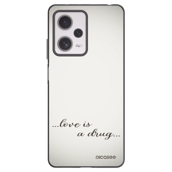 Picasee Μαύρη θήκη σιλικόνης για Xiaomi Redmi Note 12 Pro+ 5G - Love is a drug