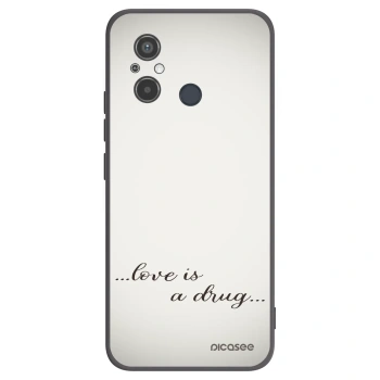 Picasee Μαύρη θήκη σιλικόνης για Xiaomi Redmi 12C - Love is a drug
