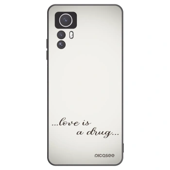 Picasee Μαύρη θήκη σιλικόνης για Xiaomi Redmi Note 12S - Love is a drug