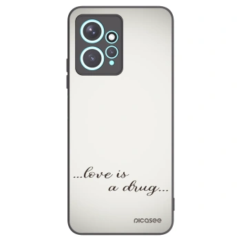 Picasee Μαύρη θήκη σιλικόνης για Xiaomi Redmi Note 12 4G - Love is a drug
