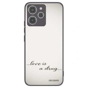 Picasee Μαύρη θήκη σιλικόνης για Xiaomi Redmi 12 4G - Love is a drug