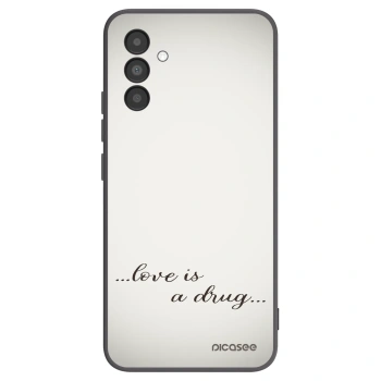 Picasee Μαύρη θήκη σιλικόνης για Samsung Galaxy A04s A047F - Love is a drug