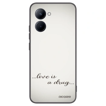 Picasee Μαύρη θήκη σιλικόνης για Realme C33 (2023) - Love is a drug