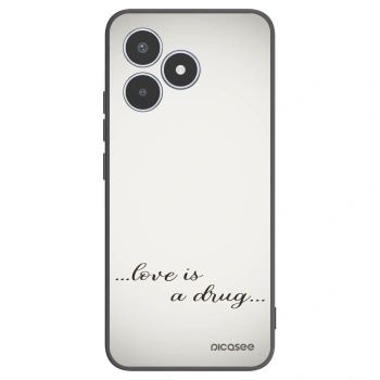 Picasee Μαύρη θήκη σιλικόνης για Realme C53 - Love is a drug