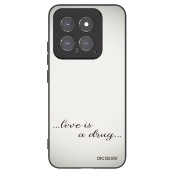 Picasee Μαύρη θήκη σιλικόνης για Xiaomi 14 - Love is a drug