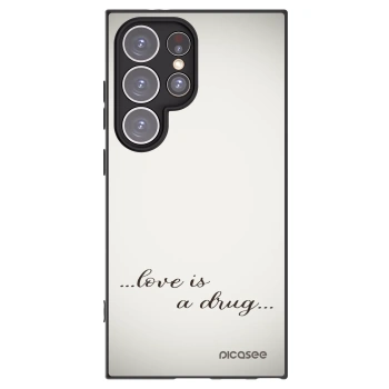 Picasee Μαύρη θήκη σιλικόνης για Samsung Galaxy S24 Ultra S928B 5G - Love is a drug