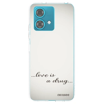 Picasee διαφανής θήκη σιλικόνης Motorola Edge 40 Neo - Love is a drug
