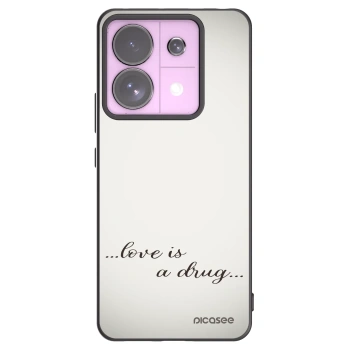 Picasee Μαύρη θήκη σιλικόνης για Xiaomi Redmi Note 13 Pro 5G - Love is a drug