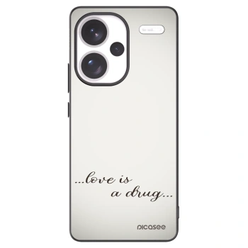 Picasee Μαύρη θήκη σιλικόνης για Xiaomi Redmi Note 13 Pro+ 5G - Love is a drug