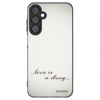 Picasee Μαύρη θήκη σιλικόνης για Samsung Galaxy A25 A256B 5G - Love is a drug