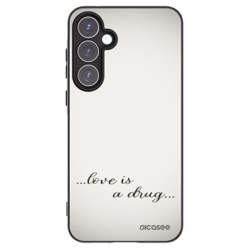 Picasee Μαύρη θήκη σιλικόνης για Samsung Galaxy A55 5G A556B - Love is a drug