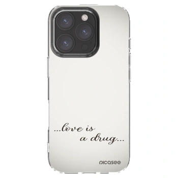 Picasee διαφανής θήκη σιλικόνης Apple iPhone 16 Pro - Love is a drug