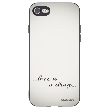 Picasee Μαύρη θήκη σιλικόνης για Apple iPhone 8 - Love is a drug