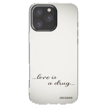 Picasee διαφανής θήκη σιλικόνης Apple iPhone 16 Pro Max - Love is a drug