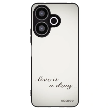 Picasee Μαύρη θήκη σιλικόνης για Xiaomi Redmi 13 4G - Love is a drug