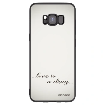 Picasee Μαύρη θήκη σιλικόνης για Samsung Galaxy S8 G950F - Love is a drug