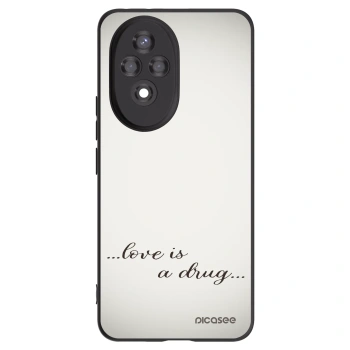 Picasee Μαύρη θήκη σιλικόνης για Honor 200 5G - Love is a drug