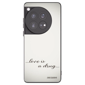 Picasee Μαύρη θήκη σιλικόνης για OnePlus 12 5G - Love is a drug