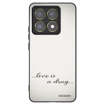 Picasee Μαύρη θήκη σιλικόνης για Xiaomi 14T - Love is a drug