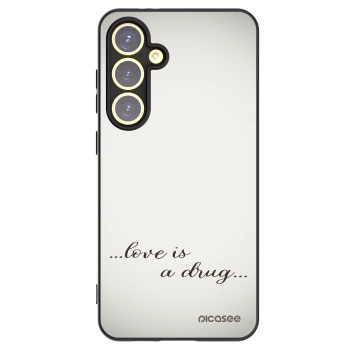 Picasee Μαύρη θήκη σιλικόνης για Samsung Galaxy S24 FE S721B - Love is a drug