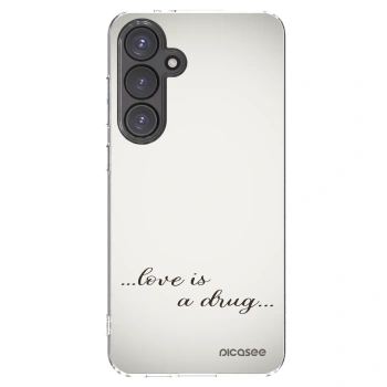 Picasee διαφανής θήκη σιλικόνης Samsung Galaxy S24 FE S721B - Love is a drug