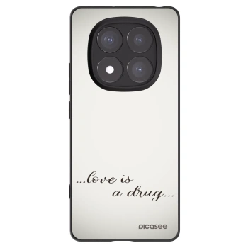 Picasee Μαύρη θήκη σιλικόνης για Xiaomi Redmi Note 14 Pro+ 5G - Love is a drug