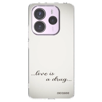 Picasee διαφανής θήκη σιλικόνης Xiaomi Redmi Note 14 5G - Love is a drug