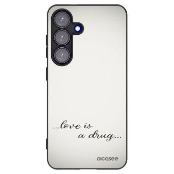 Picasee Μαύρη θήκη σιλικόνης για Samsung Galaxy S25 5G - Love is a drug