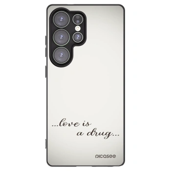 Picasee Μαύρη θήκη σιλικόνης για Samsung Galaxy S25 Ultra 5G - Love is a drug