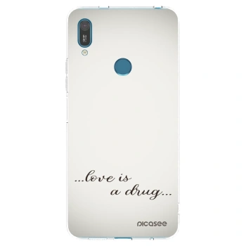 Picasee διαφανής θήκη σιλικόνης Huawei Y7 2019 - Love is a drug