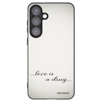 Picasee Μαύρη θήκη σιλικόνης για Samsung Galaxy S25+ 5G - Love is a drug
