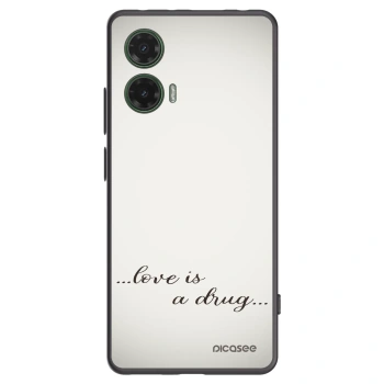 Picasee Μαύρη θήκη σιλικόνης για Motorola Moto G35 5G - Love is a drug
