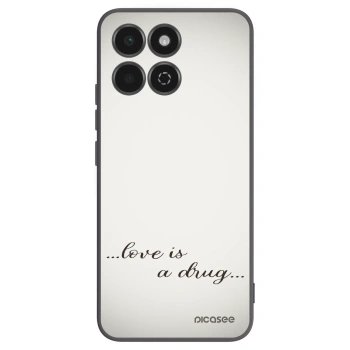 Picasee Μαύρη θήκη σιλικόνης για Honor 200 Smart 5G - Love is a drug