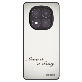 Picasee Μαύρη θήκη σιλικόνης για Xiaomi Redmi Note 14 Pro 4G - Love is a drug